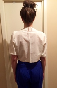 Muslin back view for the Halie top. A pattern by Victoria Hedin